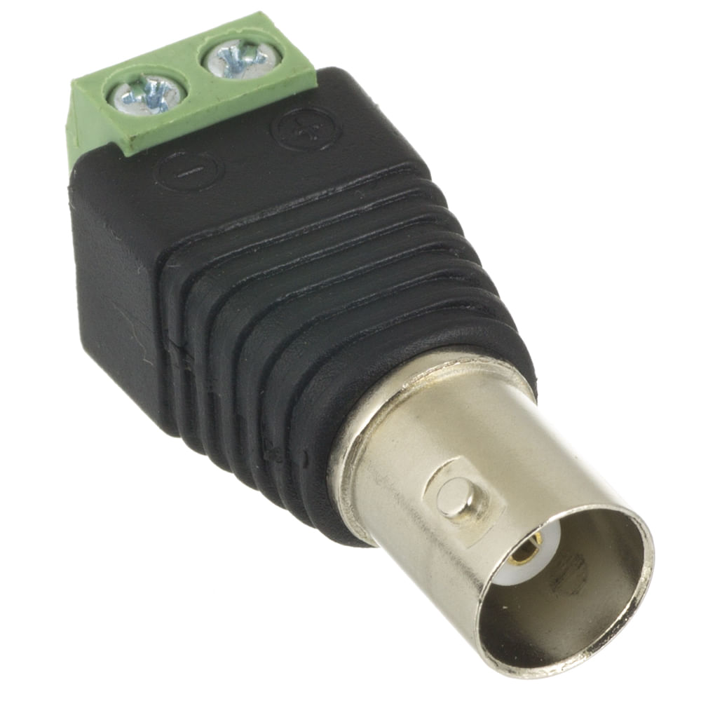 Conector BNC Fêmea com Borne de Parafuso - Central Cabos Mobile