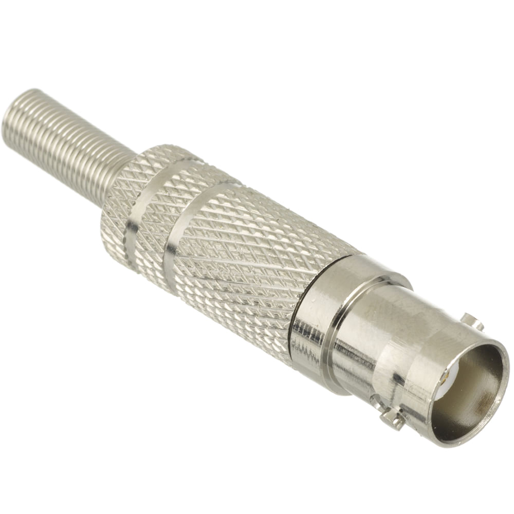 Conector BNC Fêmea de Mola 6mm - Central Cabos Mobile