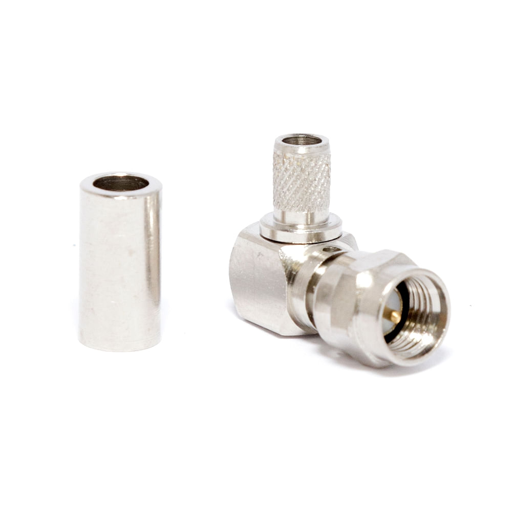 Conector SMA Macho 90 Graus Pino Macho - Central Cabos Mobile