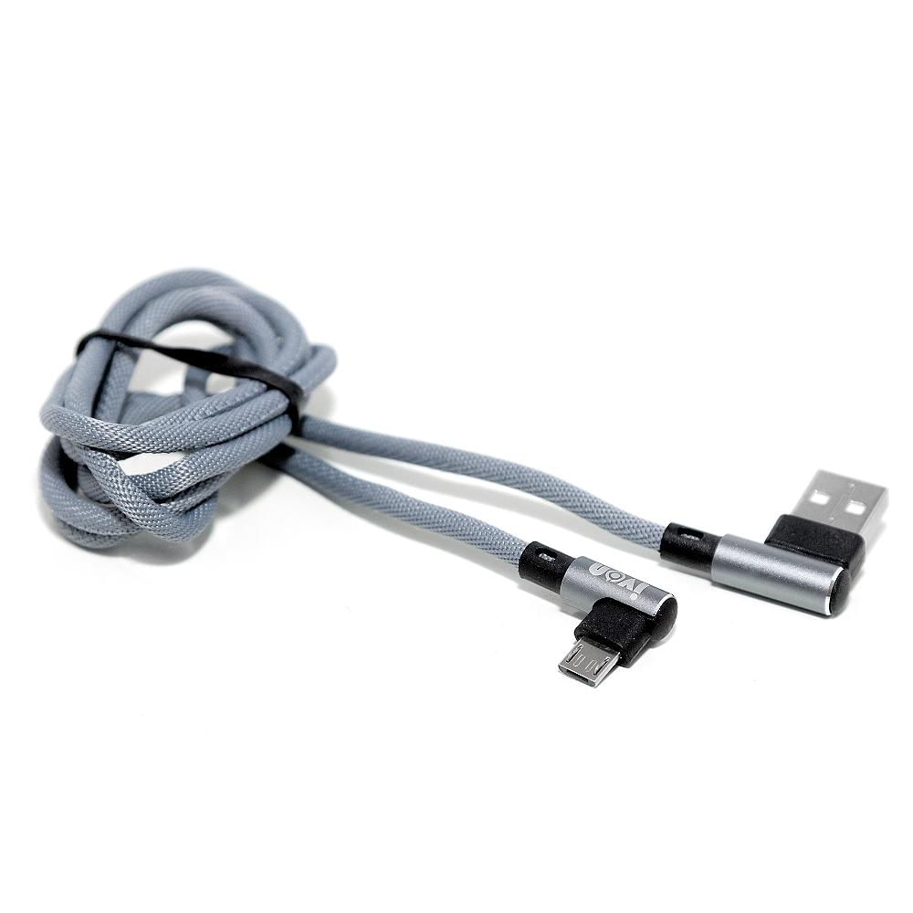 Cabo USB para Micro USB Tecido em L 1 Metro - Central Cabos Mobile