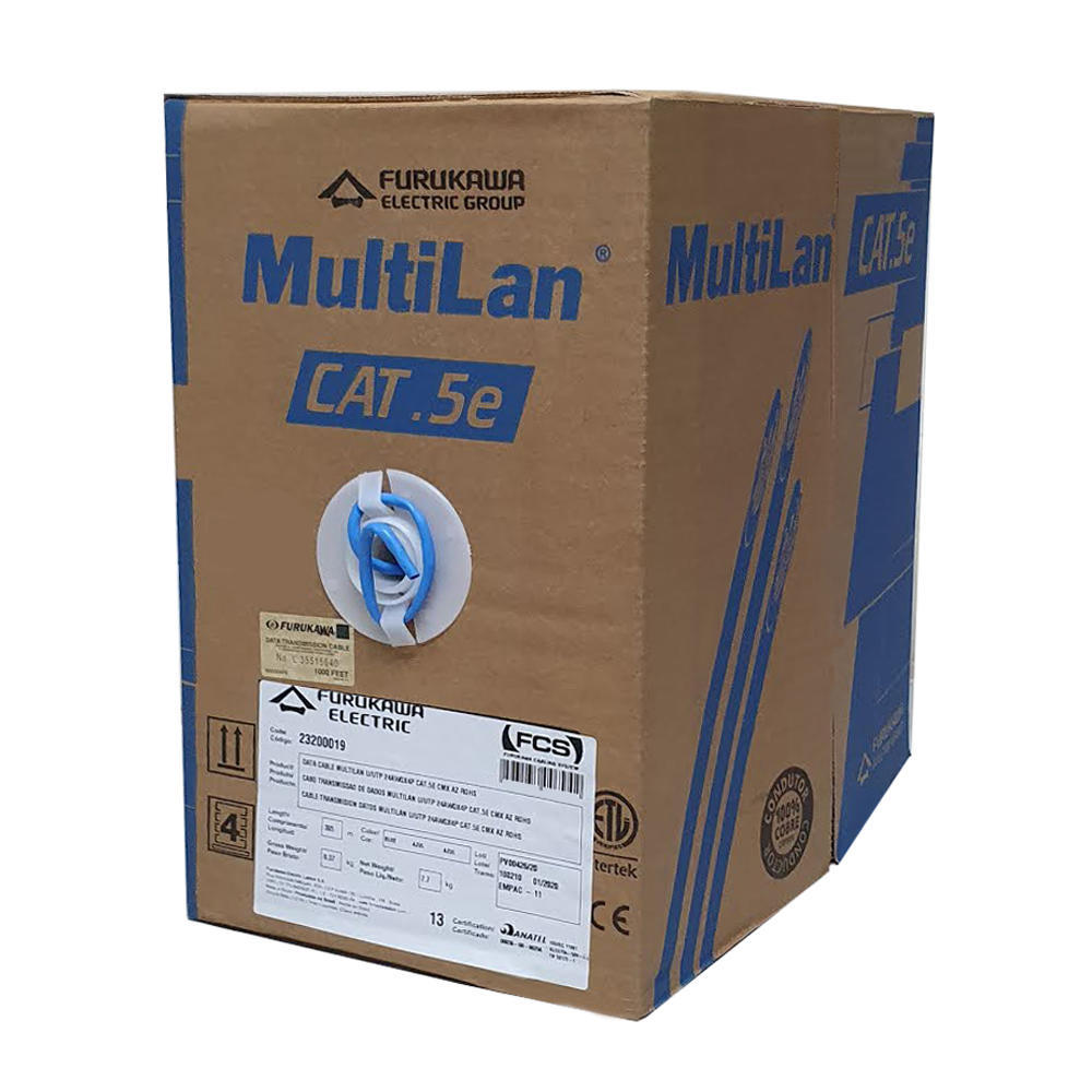 Cabo de Rede Cat5e Multilan Azul, 1 Metro Cabo de Rede Cat5e Multilan Azul, 1 Metro