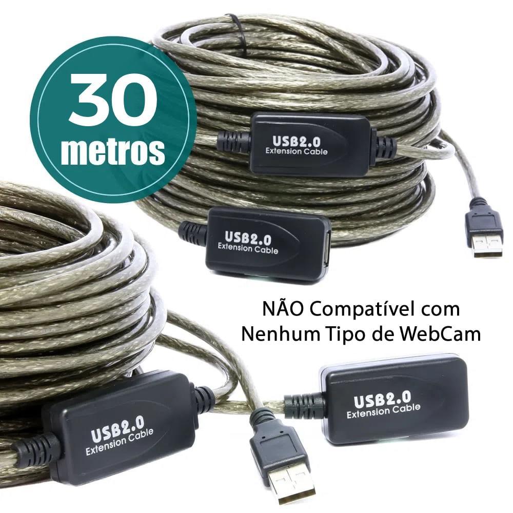 Cabo Extensor USB 2.0 Amplificado 30 Metros - 6916 Cabo Extensor USB 2.0 Amplificado 30 Metros - 6916