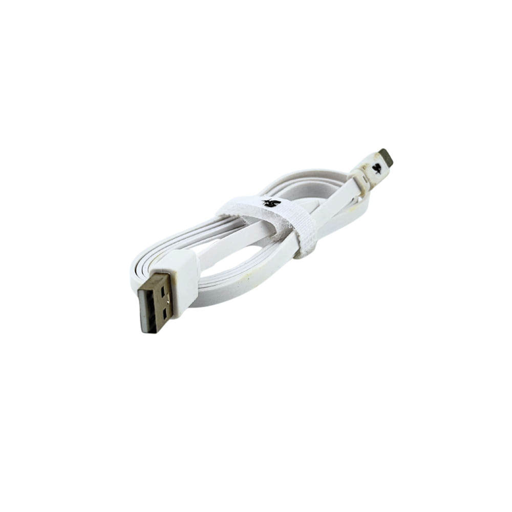 Cabo Micro USB + USB A Macho - 5Gbps, Flat, 1,20m, Branco (018-0041) - 7977 Cabo Micro USB + USB A Macho - 5Gbps, Flat, 1,20m, Branco (018-0041) - 7977